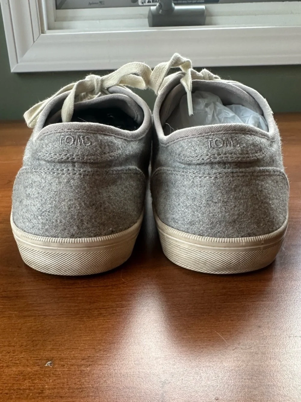 Toms Men's Gray Carlo Drizzle Felt Casual Lace-Up Sneakers Sz 10